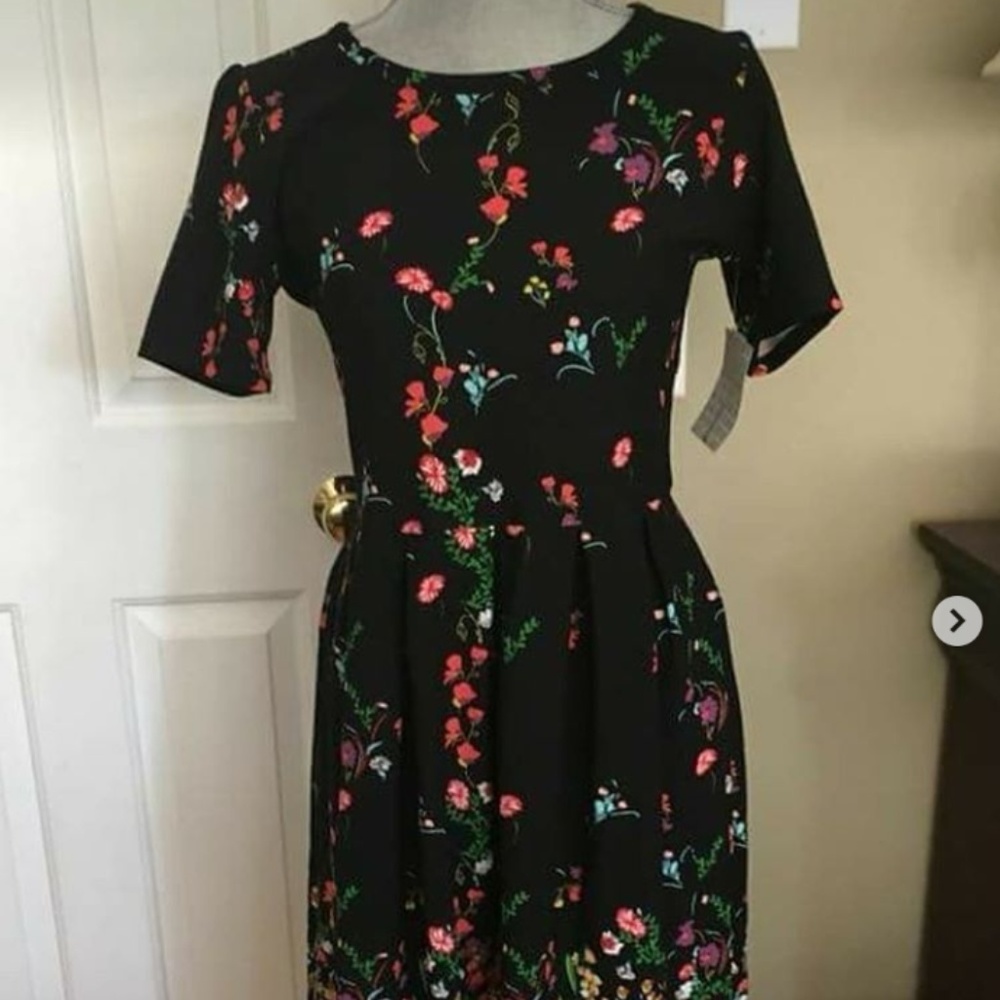 Black Floral LuLaRoe Dress (Rare!)